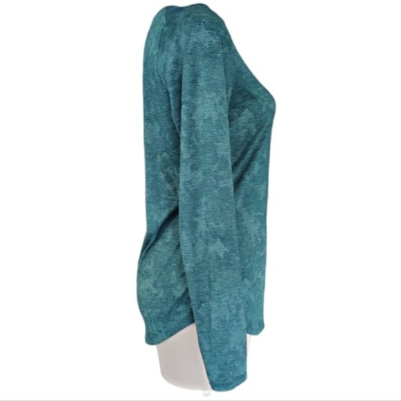 Columbia Long Sleeve Omni Shade Hiking Fishing UPF 50 Teal Blouse EUC sz M - Picture 4 of 13